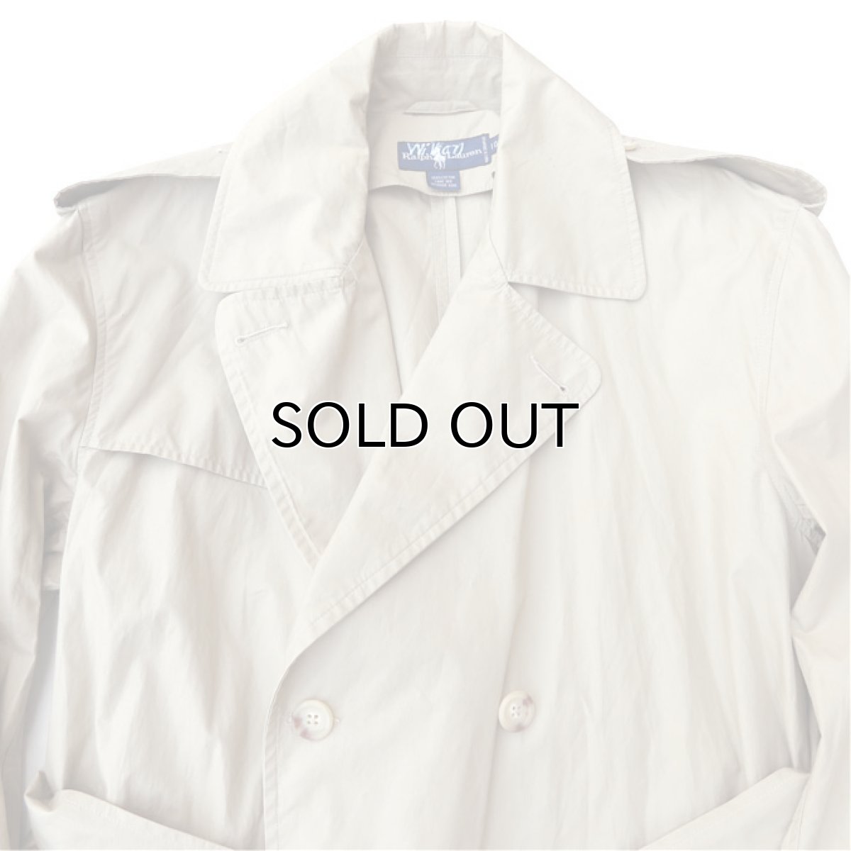 画像4: 1990's Ralph Lauren Typewriter Cotton Trench Coat　color : BEIGE　size M-L 表記10 (4)