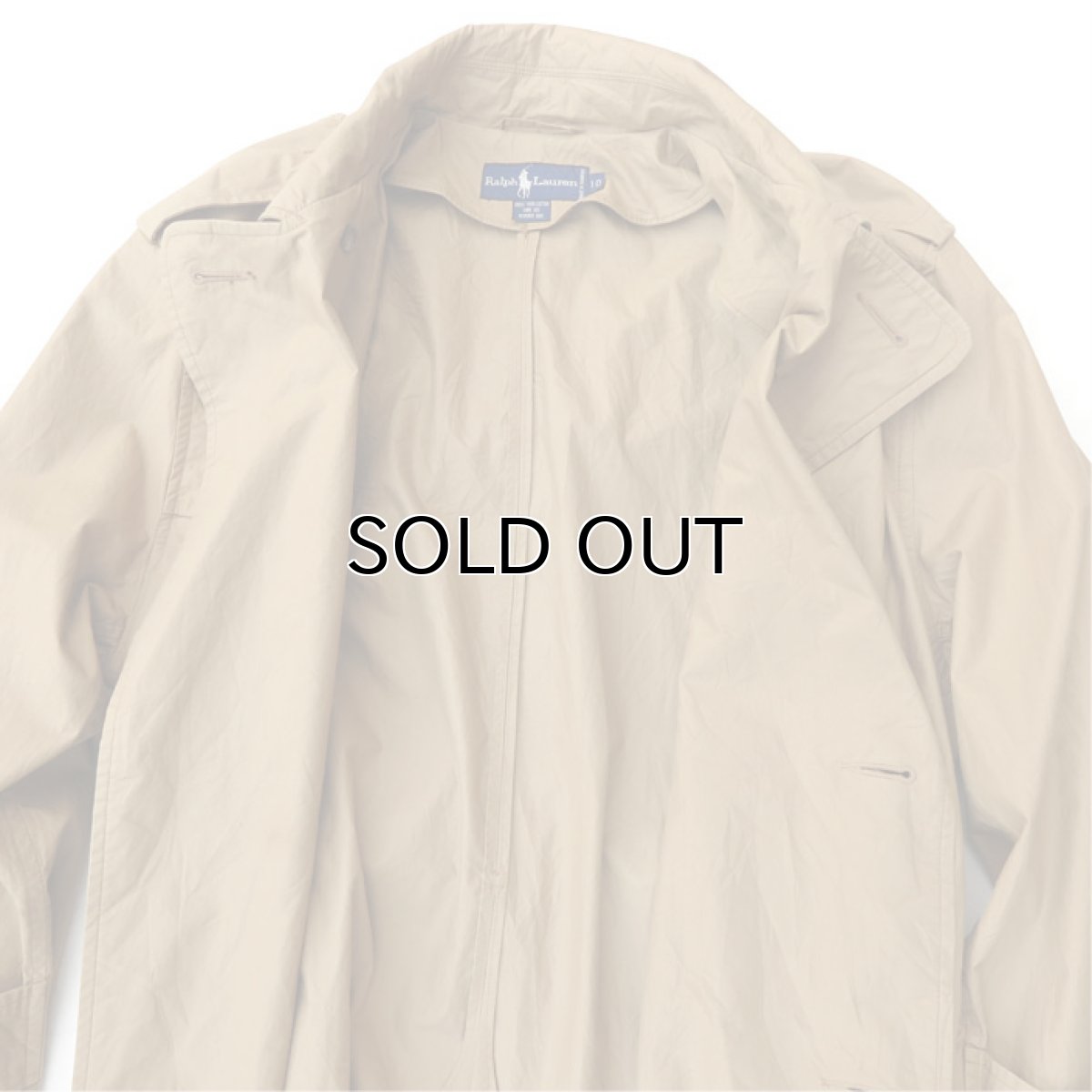 画像4: 1990's Ralph Lauren Typewriter Cotton Trench Coat　color : LIGHT BROWN　size MEDIUM 表記10 (4)