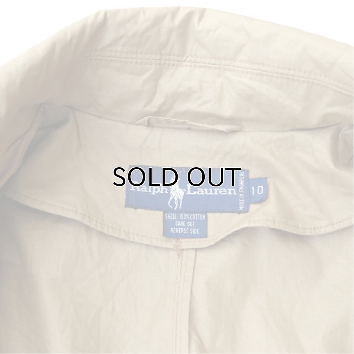 画像7: 1990's Ralph Lauren Typewriter Cotton Trench Coat　color : LIGHT BROWN　size MEDIUM 表記10 (7)