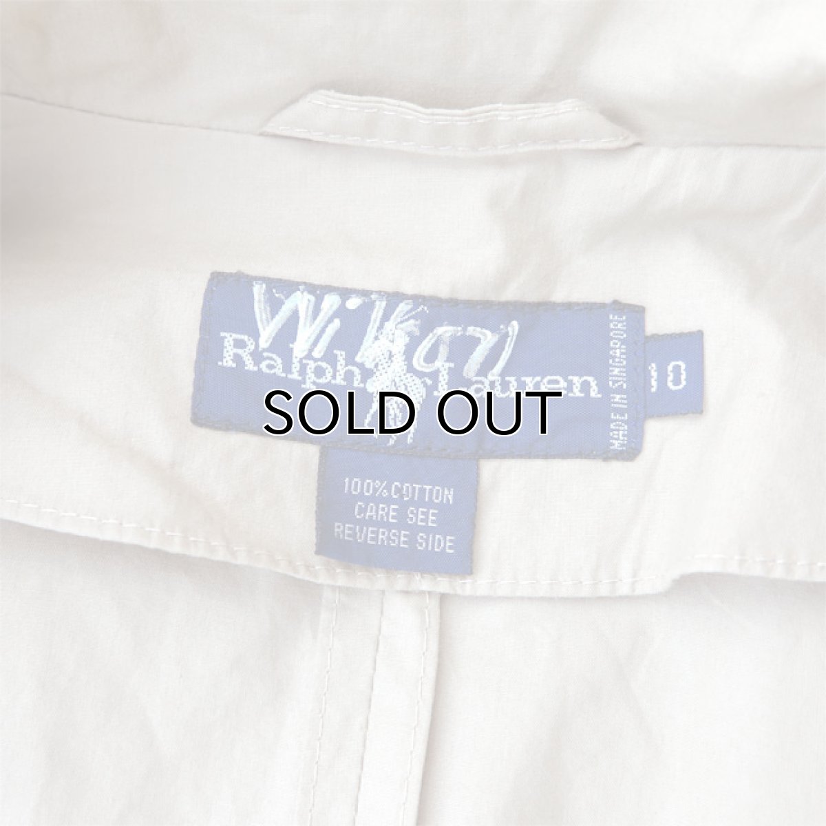 画像8: 1990's Ralph Lauren Typewriter Cotton Trench Coat　color : BEIGE　size M-L 表記10 (8)