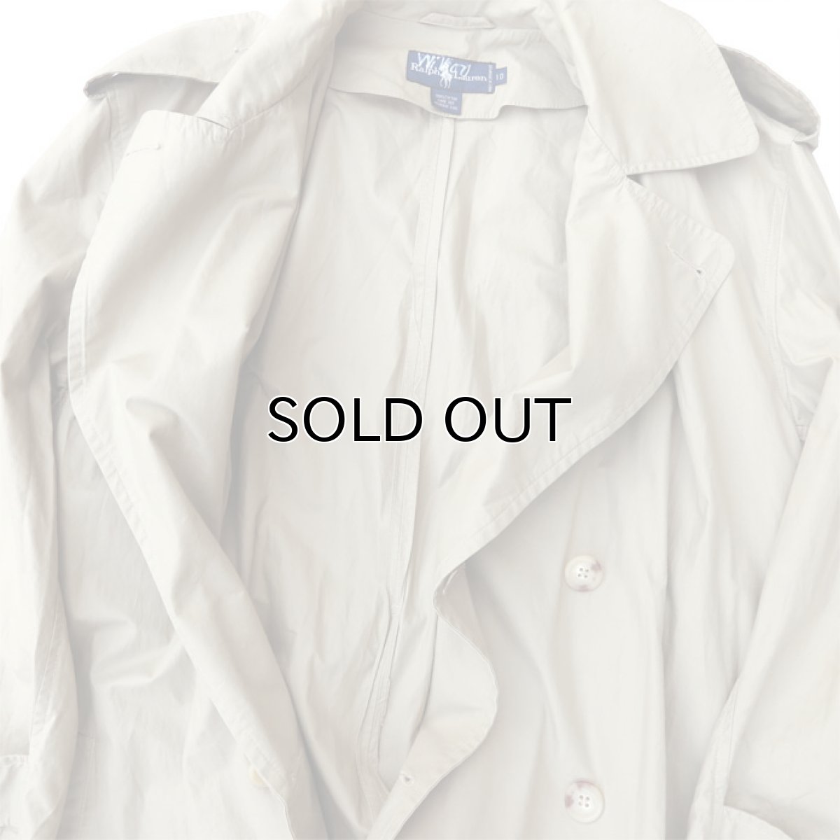 画像7: 1990's Ralph Lauren Typewriter Cotton Trench Coat　color : BEIGE　size M-L 表記10 (7)