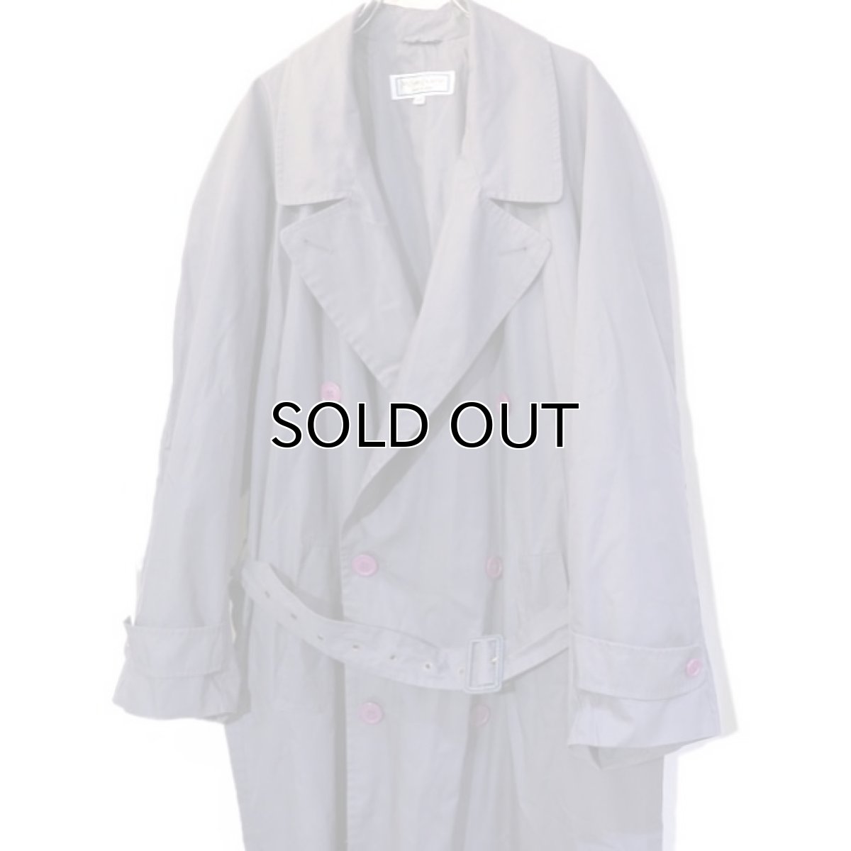 画像3: 1980's YVES SAINT LAURENT Double Breasted Trench Coat　color : SMOKEY PURPLE　size XL-XXL 表記48 (3)