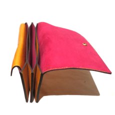 画像7: "JUTTA NEUMANN" Leather Wallet "Waiter's Wallet" -長財布-　color : Mustard / Pink (7)