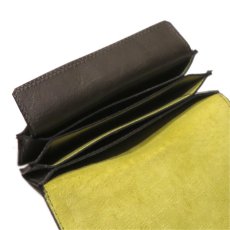 画像7: "JUTTA NEUMANN" Leather Wallet "Waiter's Wallet"  -MEDIUM SIZE-　color : Olive / Lime (7)