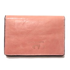 画像2: "JUTTA NEUMANN" Leather Wallet "Waiter's Wallet"  -MEDIUM SIZE-　color : Coral / Pink (2)