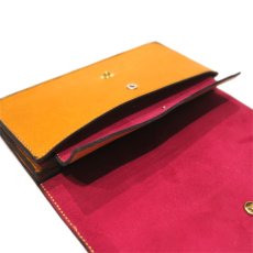 画像9: "JUTTA NEUMANN" Leather Wallet "Waiter's Wallet" -長財布-　color : Mustard / Pink (9)