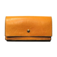 画像2: "JUTTA NEUMANN" Leather Wallet "Waiter's Wallet" -長財布-　color : Mustard / Pink (2)