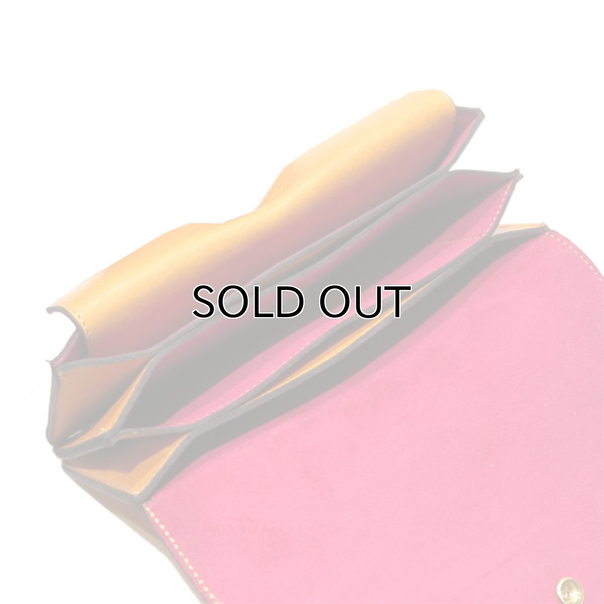 画像8: "JUTTA NEUMANN" Leather Wallet "Waiter's Wallet" -長財布-　color : Mustard / Pink (8)