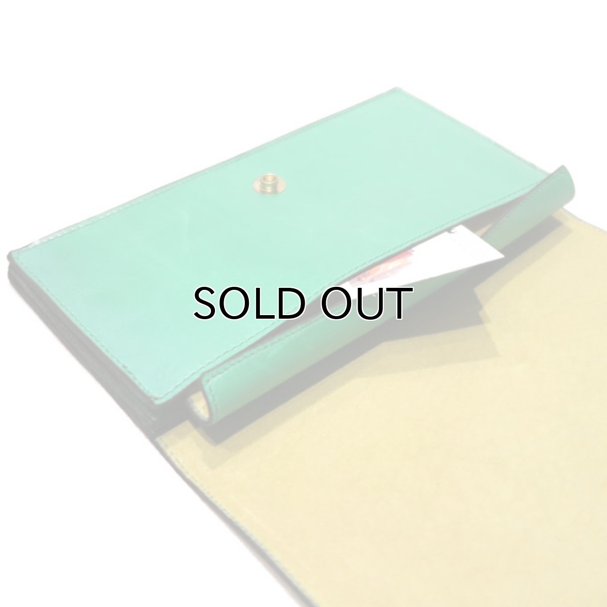画像9: "JUTTA NEUMANN" Leather Wallet "Waiter's Wallet" -長財布-　color : Kelly Green / Yellow (9)