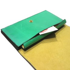 画像9: "JUTTA NEUMANN" Leather Wallet "Waiter's Wallet" -長財布-　color : Kelly Green / Yellow (9)