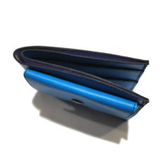 画像5: "JUTTA NEUMANN" Leather Wallet with Change Purse -二つ折り財布-　color : Turquoise / Purple (5)