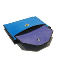 画像8: "JUTTA NEUMANN" Leather Wallet with Change Purse -二つ折り財布-　color : Turquoise / Purple (8)