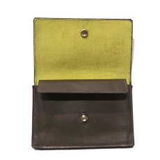 画像4: "JUTTA NEUMANN" Leather Wallet "Waiter's Wallet"  -MEDIUM SIZE-　color : Olive / Lime (4)