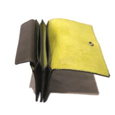 画像6: "JUTTA NEUMANN" Leather Wallet "Waiter's Wallet"  -MEDIUM SIZE-　color : Olive / Lime (6)