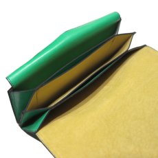 画像8: "JUTTA NEUMANN" Leather Wallet "Waiter's Wallet" -長財布-　color : Kelly Green / Yellow (8)