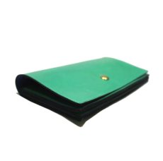 画像4: "JUTTA NEUMANN" Leather Wallet "Waiter's Wallet" -長財布-　color : Kelly Green / Yellow (4)