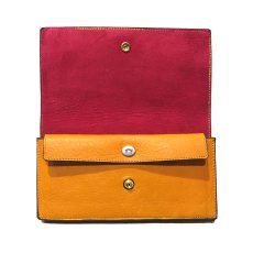 画像5: "JUTTA NEUMANN" Leather Wallet "Waiter's Wallet" -長財布-　color : Mustard / Pink (5)