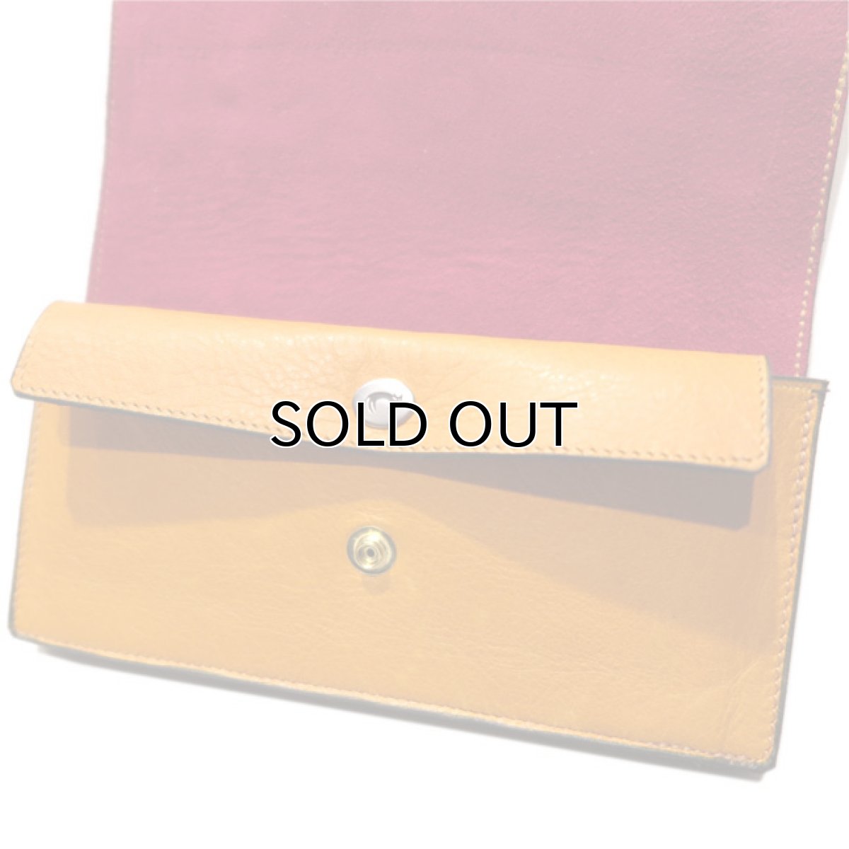 画像10: "JUTTA NEUMANN" Leather Wallet "Waiter's Wallet" -長財布-　color : Mustard / Pink (10)