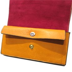 画像10: "JUTTA NEUMANN" Leather Wallet "Waiter's Wallet" -長財布-　color : Mustard / Pink (10)