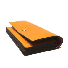 画像4: "JUTTA NEUMANN" Leather Wallet "Waiter's Wallet" -長財布-　color : Mustard / Pink (4)