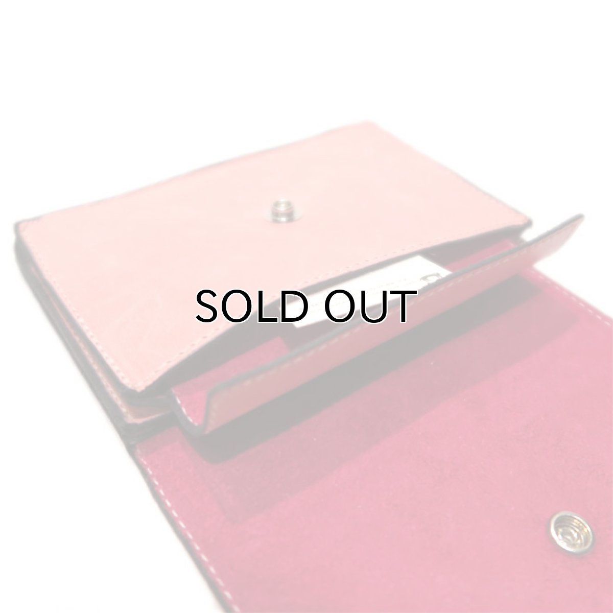 画像8: "JUTTA NEUMANN" Leather Wallet "Waiter's Wallet"  -MEDIUM SIZE- color : Coral / Pink (8)