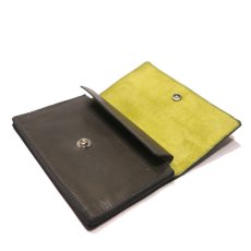 画像5: "JUTTA NEUMANN" Leather Wallet "Waiter's Wallet"  -MEDIUM SIZE-　color : Olive / Lime (5)