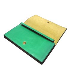 画像5: "JUTTA NEUMANN" Leather Wallet "Waiter's Wallet" -長財布-　color : Kelly Green / Yellow (5)