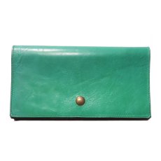 画像2: "JUTTA NEUMANN" Leather Wallet "Waiter's Wallet" -長財布-　color : Kelly Green / Yellow (2)