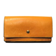 画像1: "JUTTA NEUMANN" Leather Wallet "Waiter's Wallet" -長財布-　color : Mustard / Pink (1)