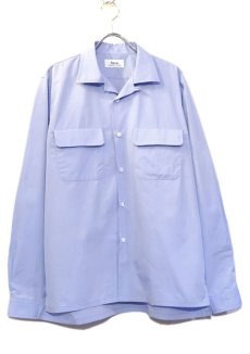 画像1: Riprap "Broad Cotton Semi Open Collar Shirt"  color : SAX　size MEDIUM (1)