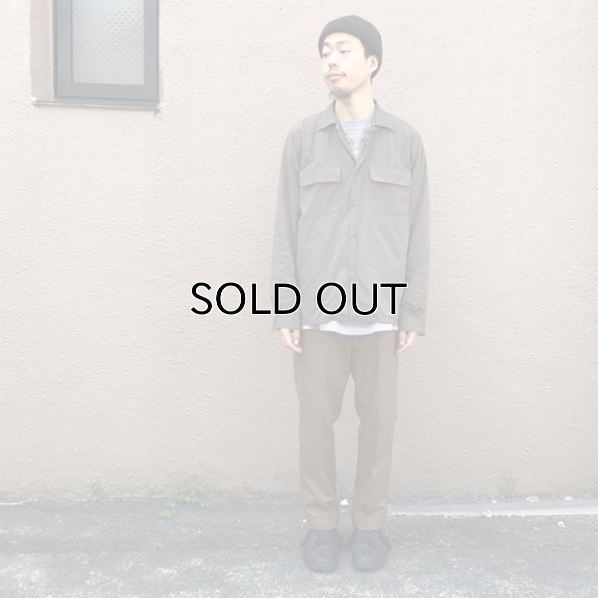 画像8: Riprap "Broad Cotton Semi Open Collar Shirt"  color : SAX size MEDIUM (8)
