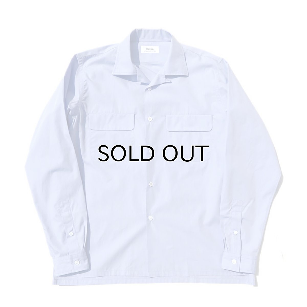画像2: Riprap "Broad Cotton Semi Open Collar Shirt"  color : SAX size MEDIUM (2)