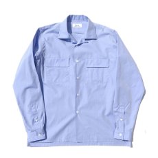 画像2: Riprap "Broad Cotton Semi Open Collar Shirt"  color : SAX　size MEDIUM (2)