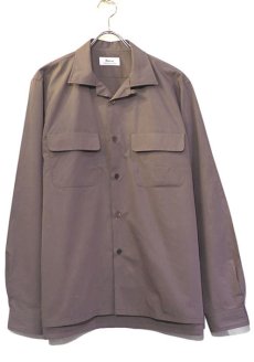 画像1: Riprap "Broad Cotton Semi Open Collar Shirt"  color : BROWN　size MEDIUM, LARGE, X-LARGE (1)