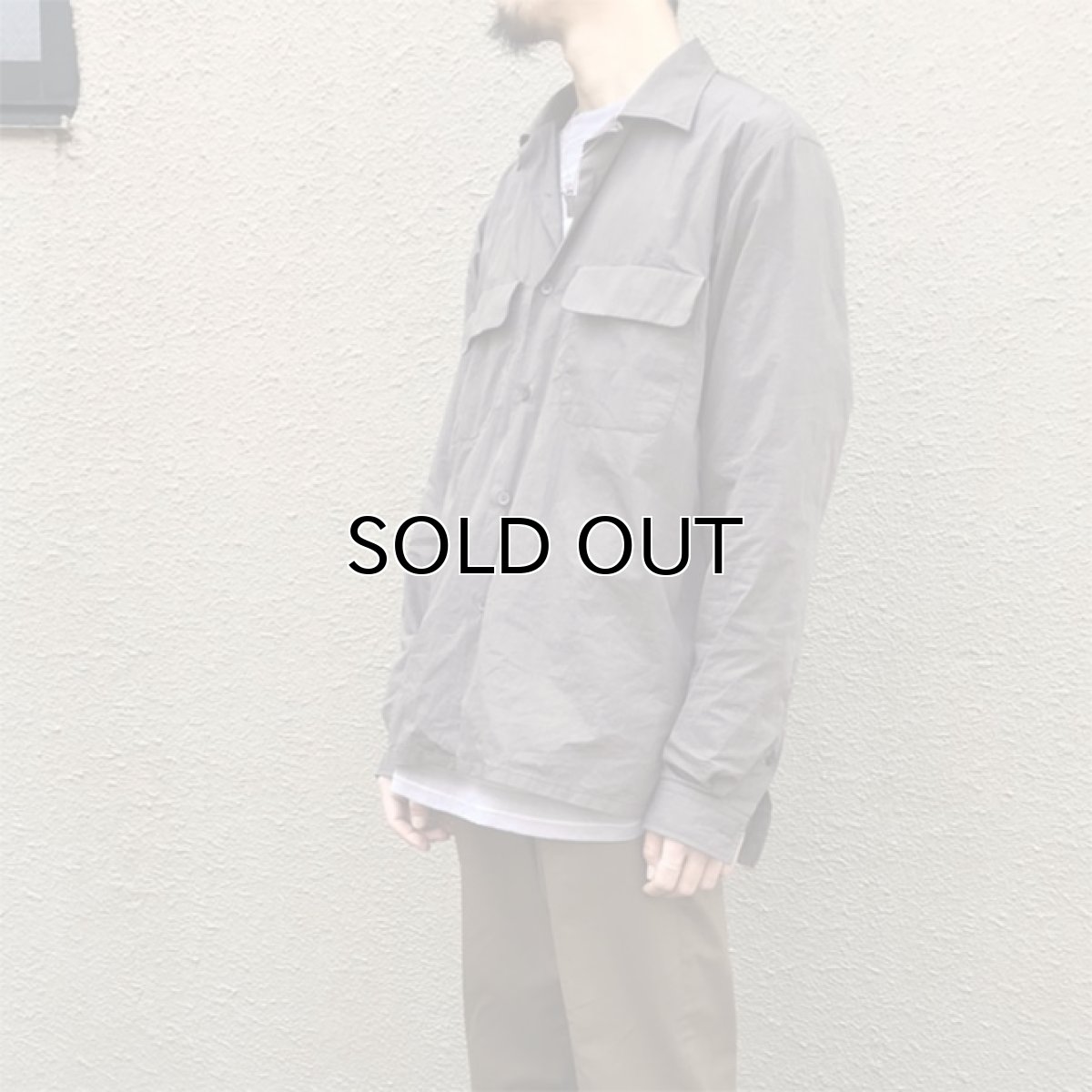 画像10: Riprap "Broad Cotton Semi Open Collar Shirt"  color : BROWN　size MEDIUM, LARGE, X-LARGE (10)