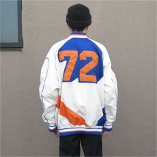 画像12: 1990's ECKO  Nylon Satin Zip up Jacket　color : OFF/BLUE/ORANGE　size XXL(表記L) (12)