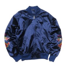 画像3: 1980's Nylon Satin Souvenir Jacket "KOREA"　color : NAVY　size M(表記M) (3)