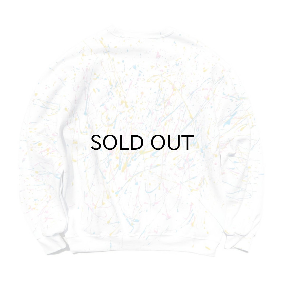 画像3: JERZEES Crew Neck Sweat Shirt -Hand Paint- color : WHITE size L (表記L) (3)