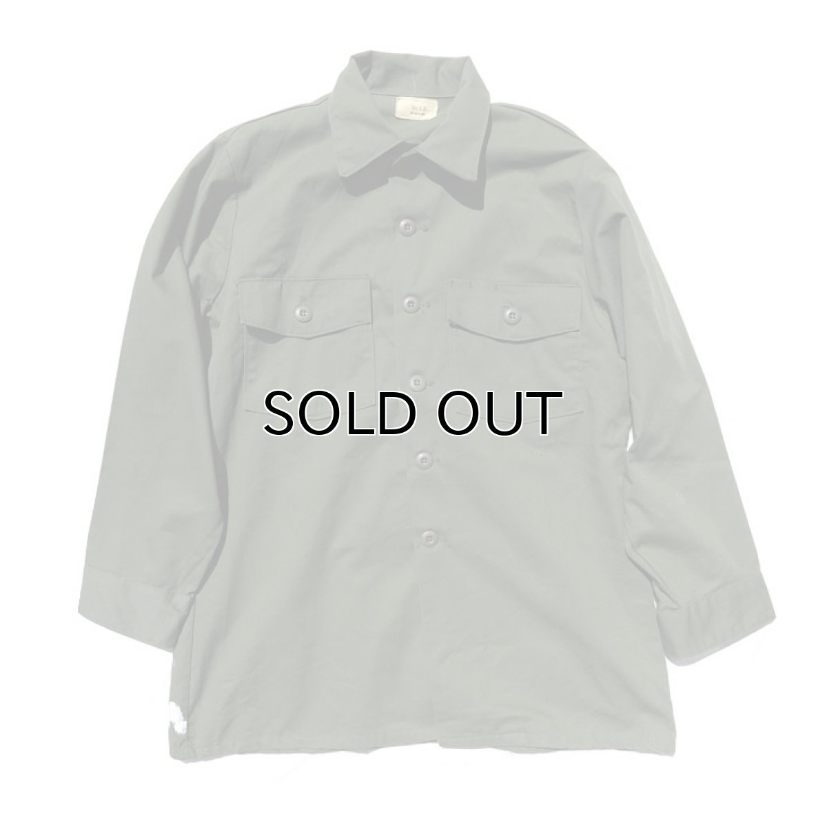 画像3: 1980's U.S. ARMY Utility Shirt -Hand Painting- color : OLIVE size M(表記15 1/2) (3)
