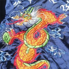 画像8: 1980's Nylon Satin Souvenir Jacket "KOREA"　color : NAVY　size M(表記M) (8)