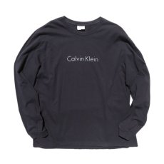 画像2: Calvin Klein Logo Print L/S T-Shirt　color : BLACK　size LARGE (2)