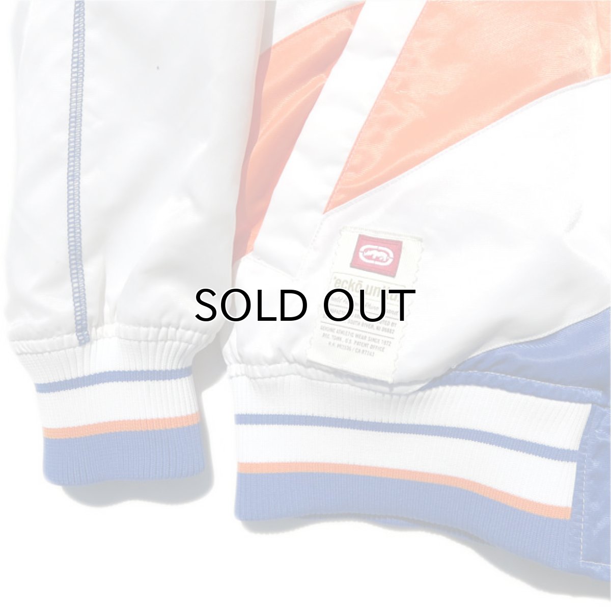 画像6: 1990's ECKO  Nylon Satin Zip up Jacket color : OFF/BLUE/ORANGE size XXL(表記L) (6)