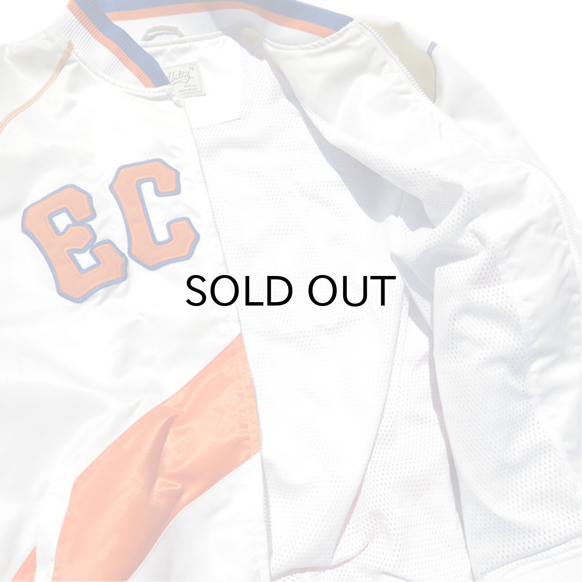 画像8: 1990's ECKO  Nylon Satin Zip up Jacket color : OFF/BLUE/ORANGE size XXL(表記L) (8)