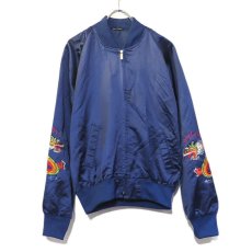 画像2: 1980's Nylon Satin Souvenir Jacket "KOREA"　color : NAVY　size M(表記M) (2)