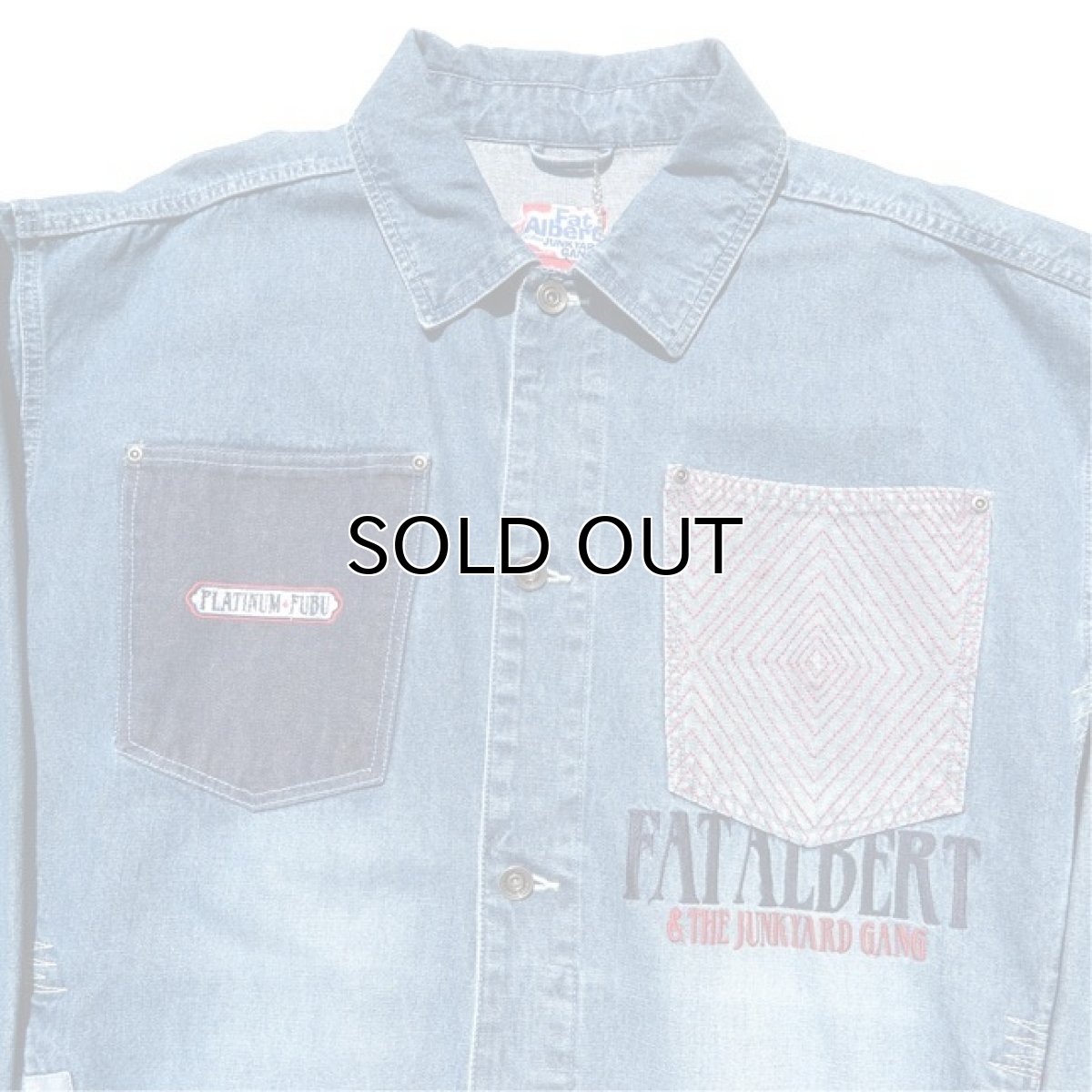 画像4: PLATINUM FUBU Fat Albert Denim Jacket  -DEAD STOCK- color : BLUE DENIM size XXL(表記XXL) (4)