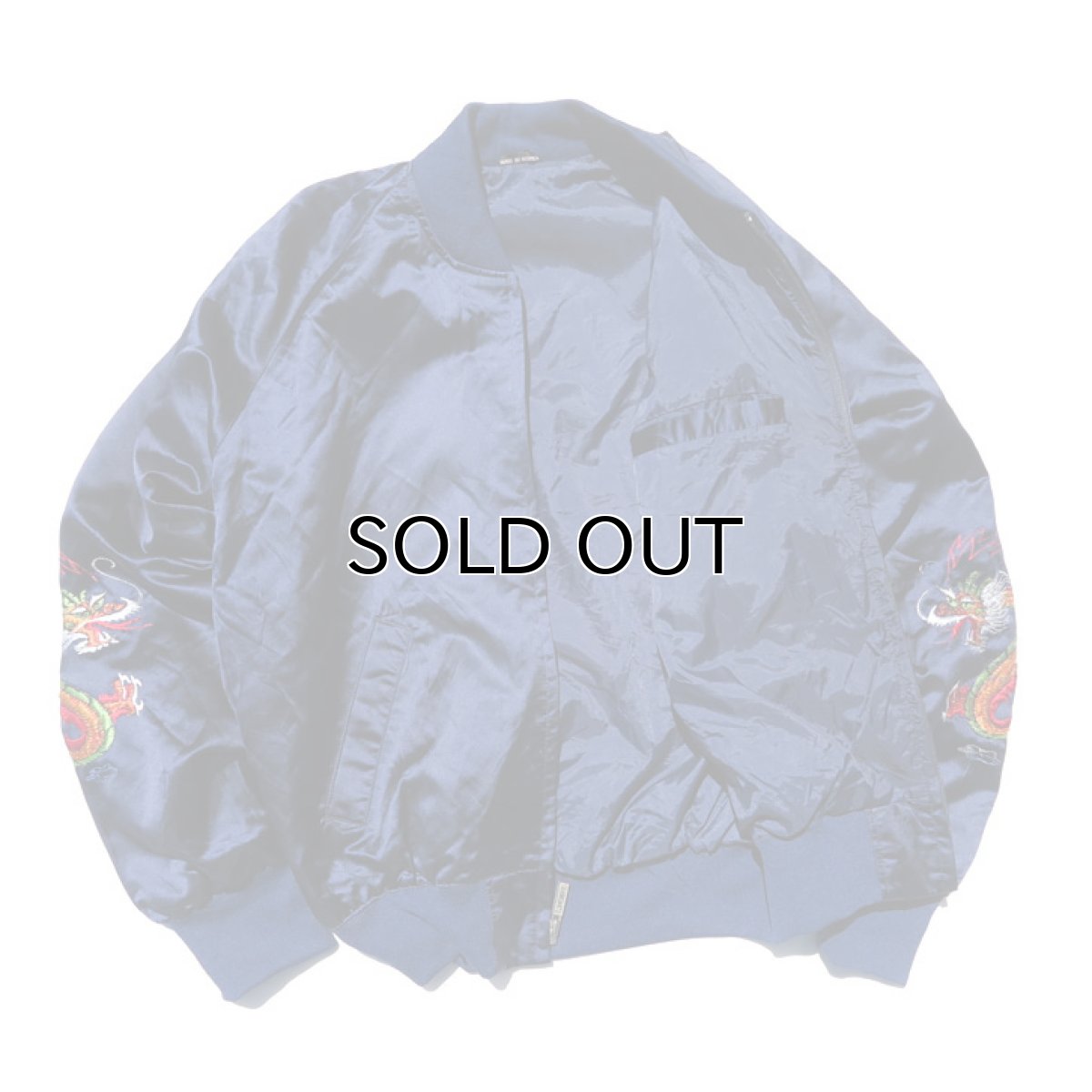 画像5: 1980's Nylon Satin Souvenir Jacket "KOREA" color : NAVY size M(表記M) (5)