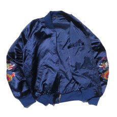 画像5: 1980's Nylon Satin Souvenir Jacket "KOREA"　color : NAVY　size M(表記M) (5)