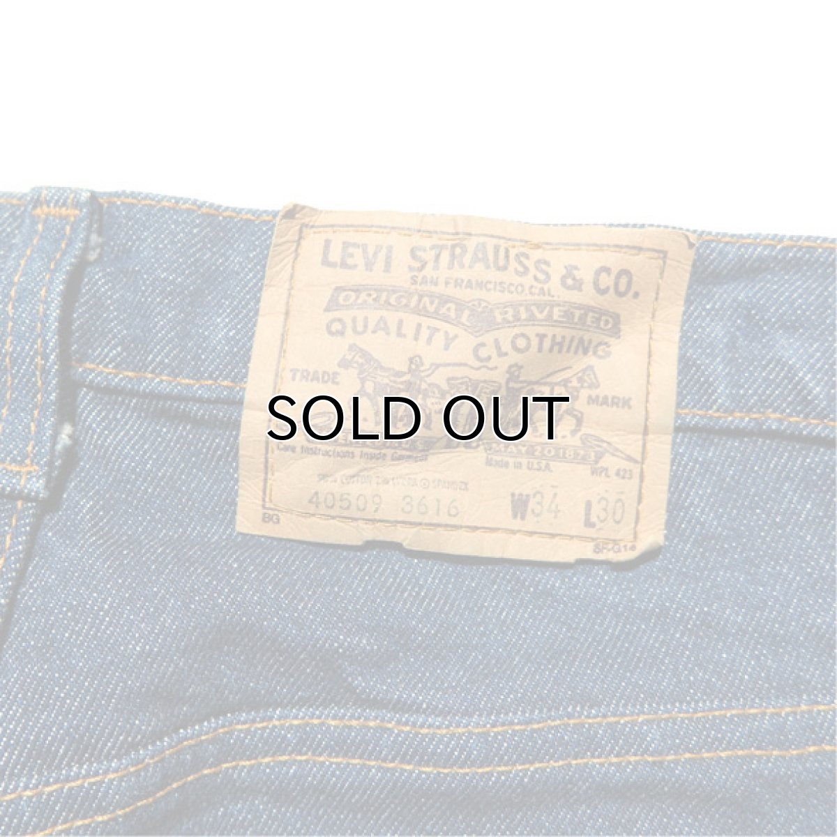 画像8: 1980's Levi's 509 Blue Denim 5-Pocket Pants　濃紺　W34INCH(表記W34L30) (8)