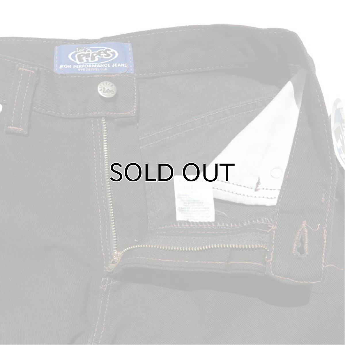 画像5: 1990's Lee Pipes Cotton Twill Baggy Pants  -DEAD STOCK-　BLACK　size W29INCH (表記30) (5)