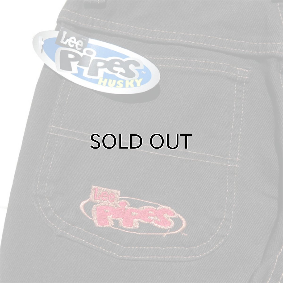 画像7: 1990's Lee Pipes Cotton Twill Baggy Pants  -DEAD STOCK-　BLACK　size W29INCH (表記30) (7)